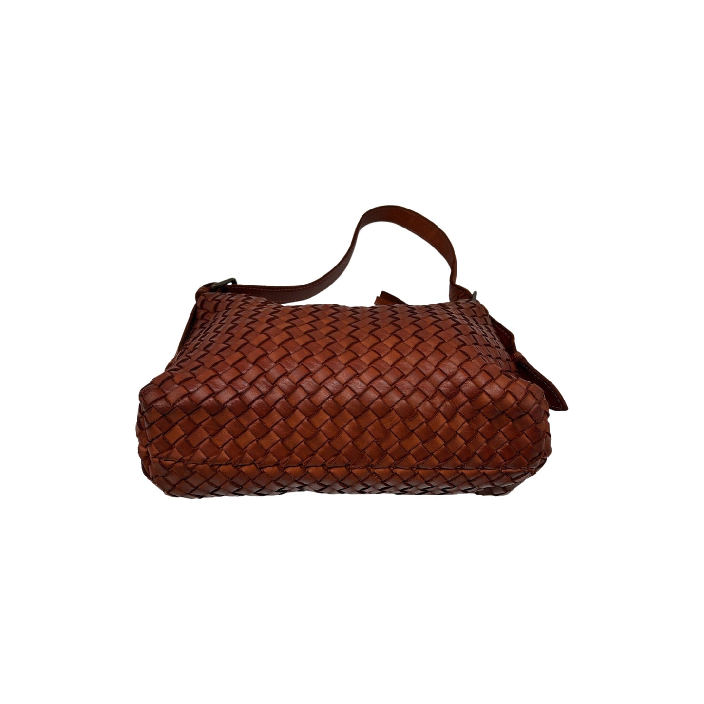 IRIS COGNAC WASHED LEATHER SHOULDER BAG