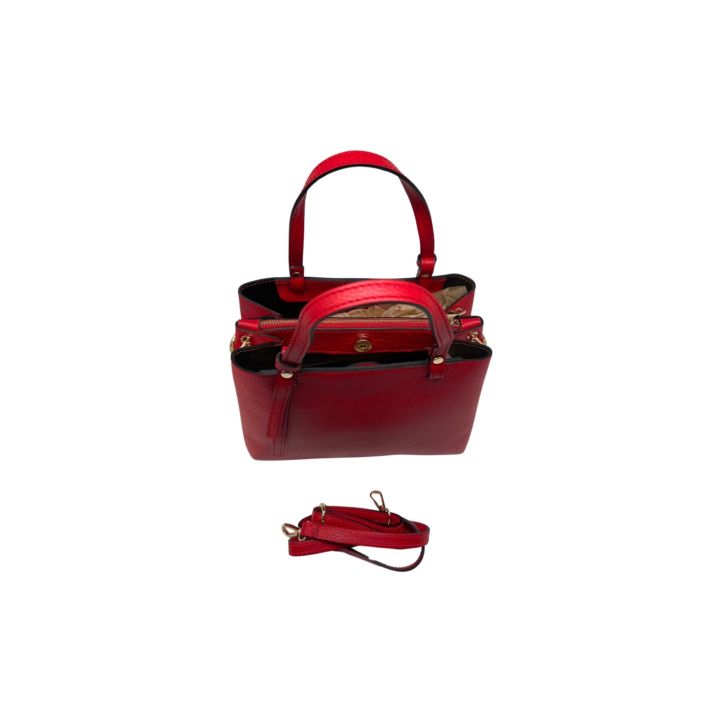 ROTE HANDTASCHE AUS CHIARA-SAMENLEDER