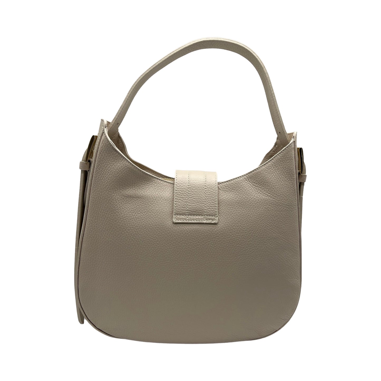 ERICA BEIGE GRAINED LEATHER SHOULDER BAG