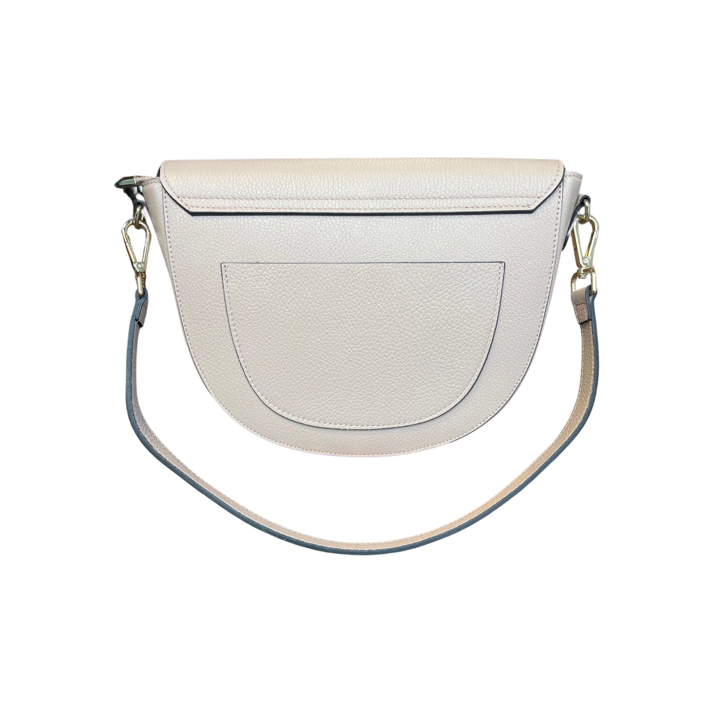 IVANA NUDE GRAINED LEATHER SHOULDER BAG