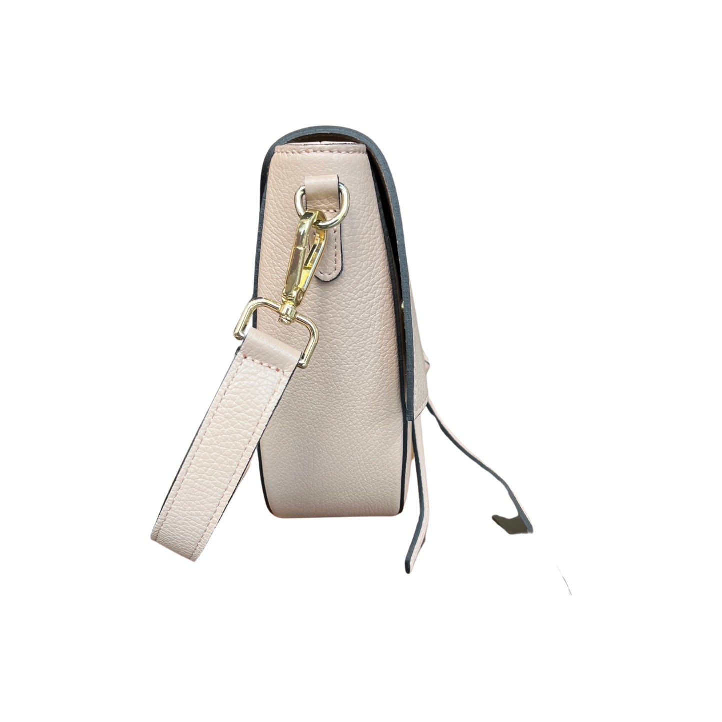 IVANA NUDE GRAINED LEATHER SHOULDER BAG