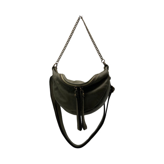 GÜRTELTASCHE AUS GEWASCHTEM LORRAINE-LEDER IN GRÜN