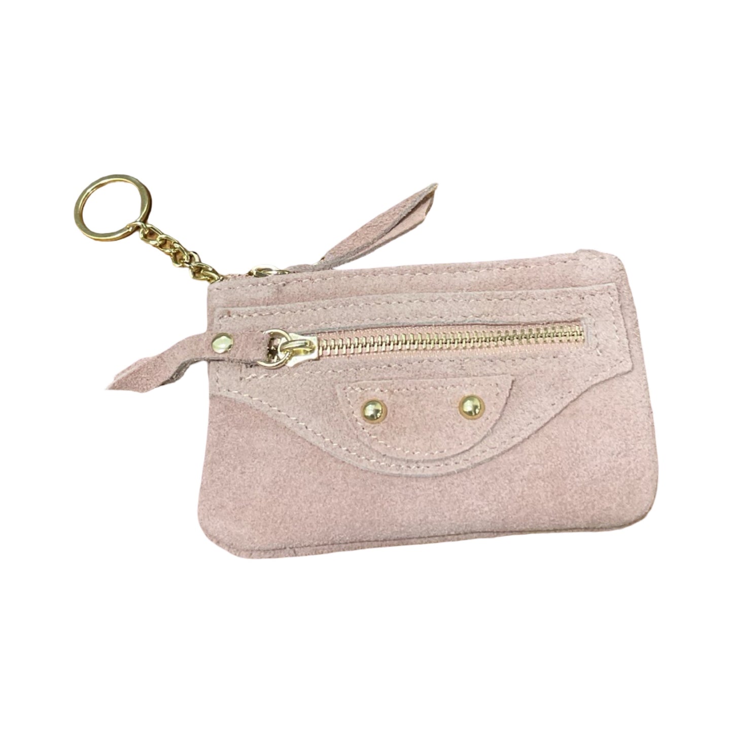 PORTE CLE MONNAIE CUIR CLOUTE