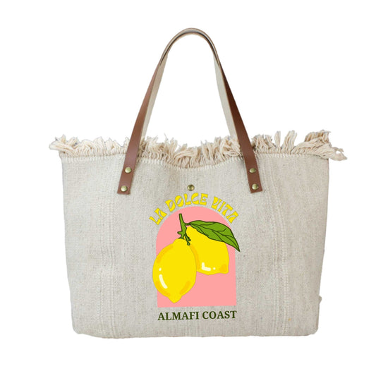 SAC COTTON GARNI CUIR LA DOLCE VITA