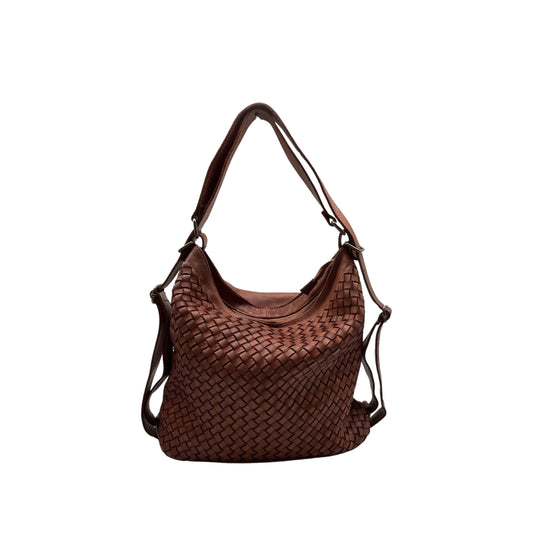 RUCKSACK AUS GEWASCHTEM NOEMIE-LEDER