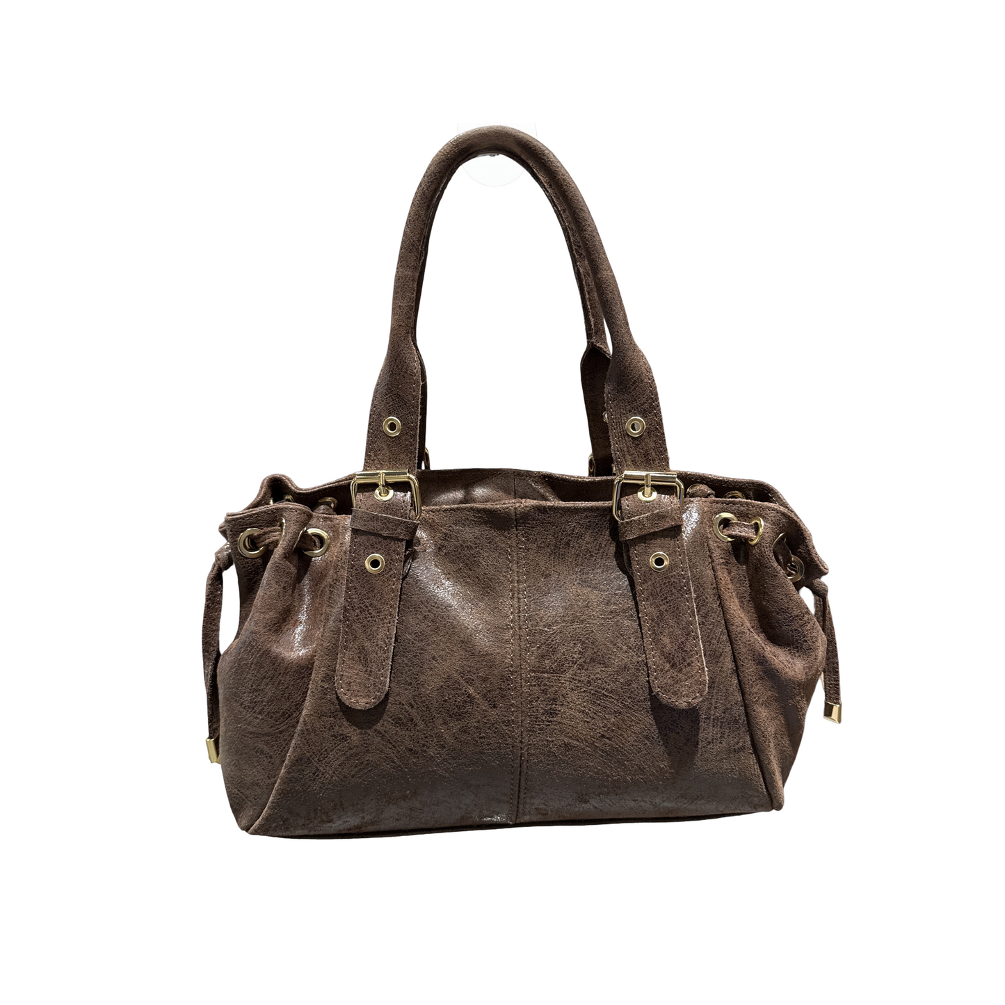 SAC CUIR BROSSE "LACET" SMALL
