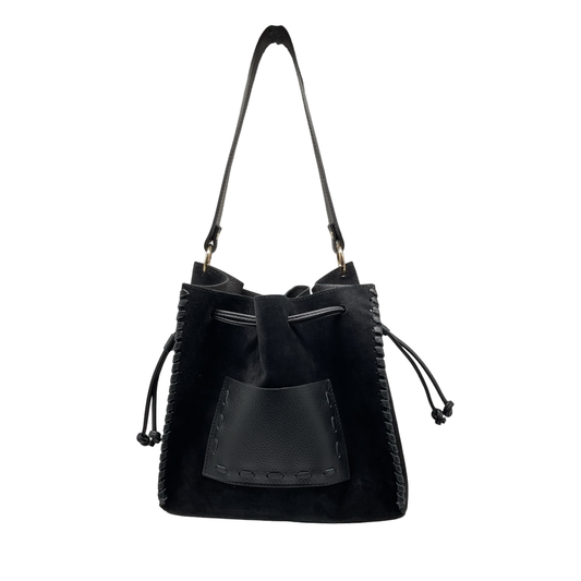 SAC EPAULE CUIR SUEDE TRESSE LUDOMILLA