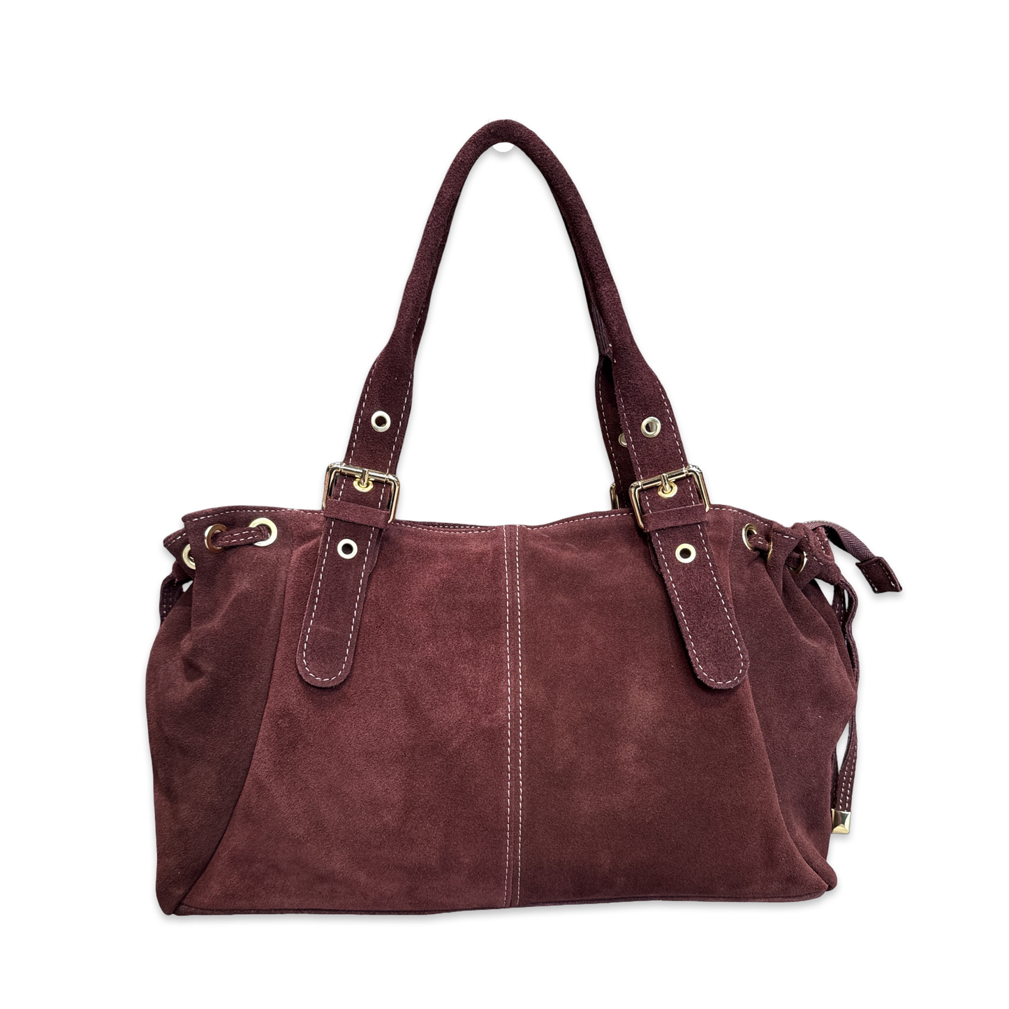 SAC CUIR SUEDE "LACET" LARGE