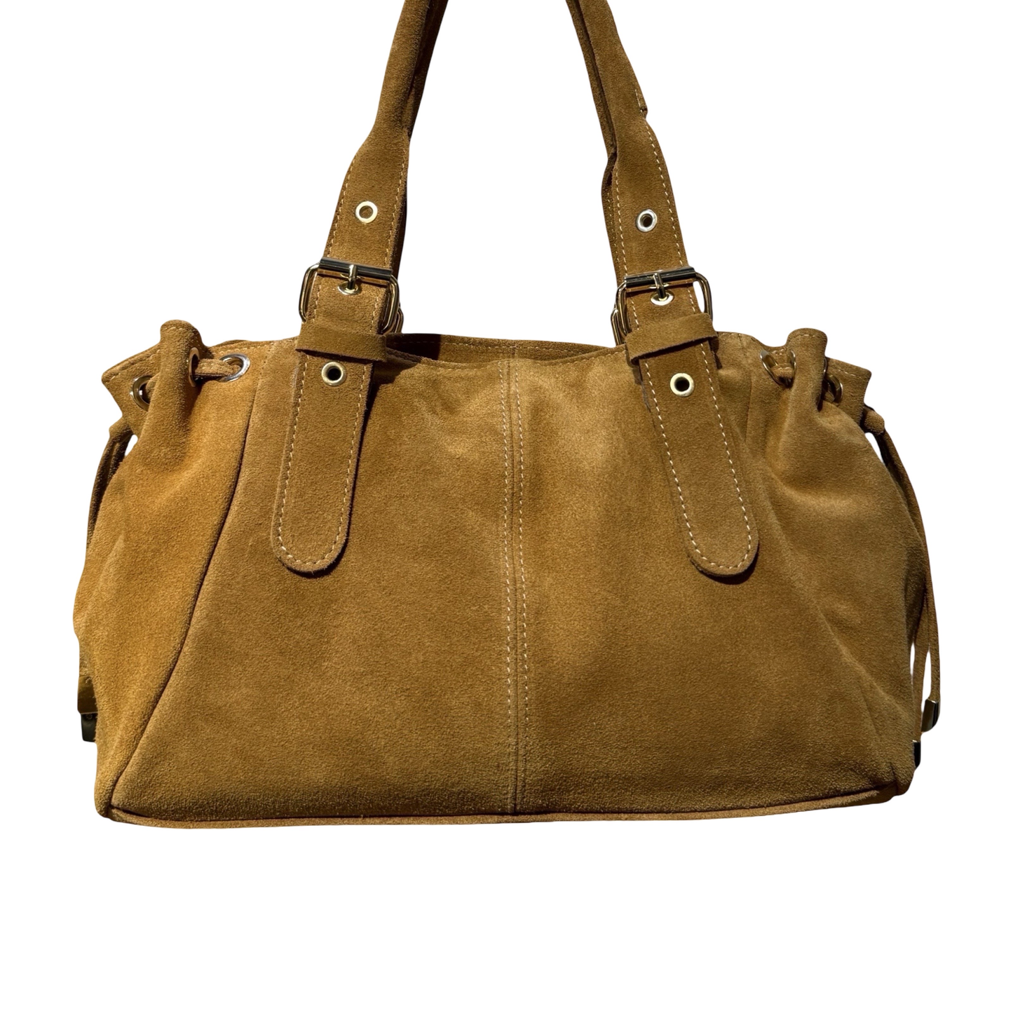 SAC CUIR SUEDE "LACET" LARGE