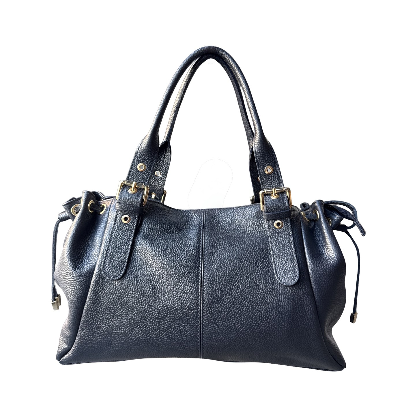 SAC CUIR GRAINE "LACET" LARGE