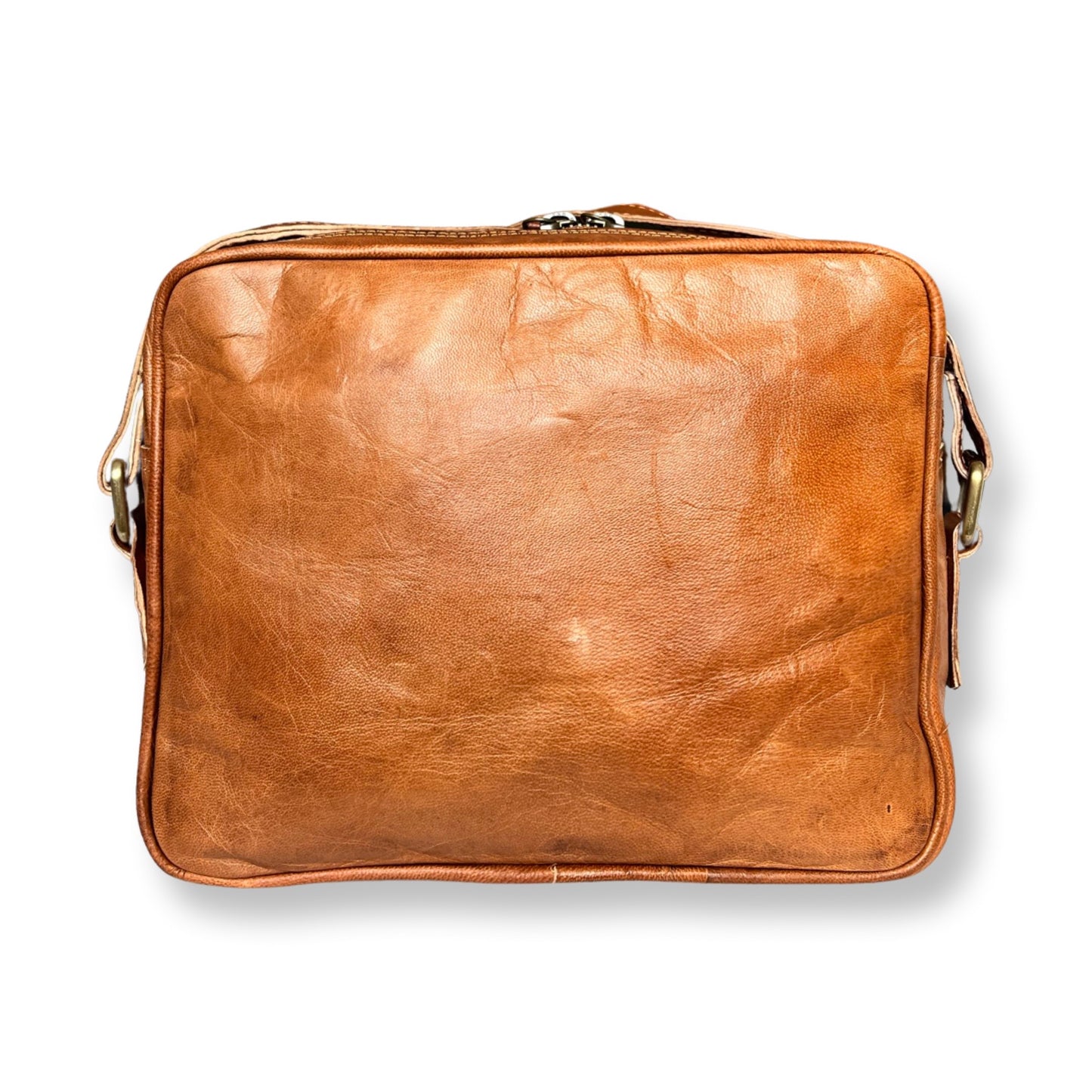 Sac bandoulière cuir minimaliste 23 cm Naturel - Louisa Lee