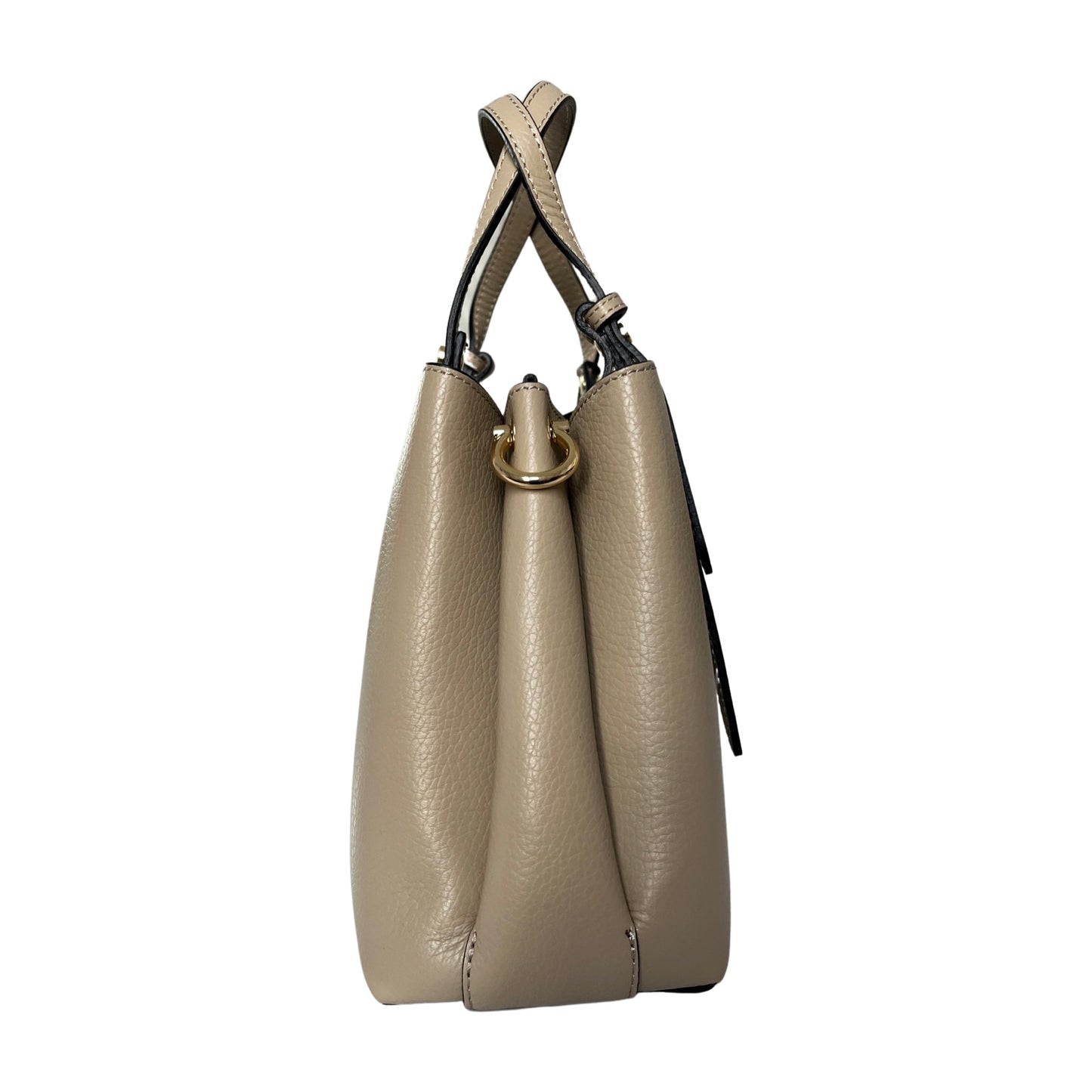 BEIGE HANDTASCHE AUS CHIARA-SAMENLEDER