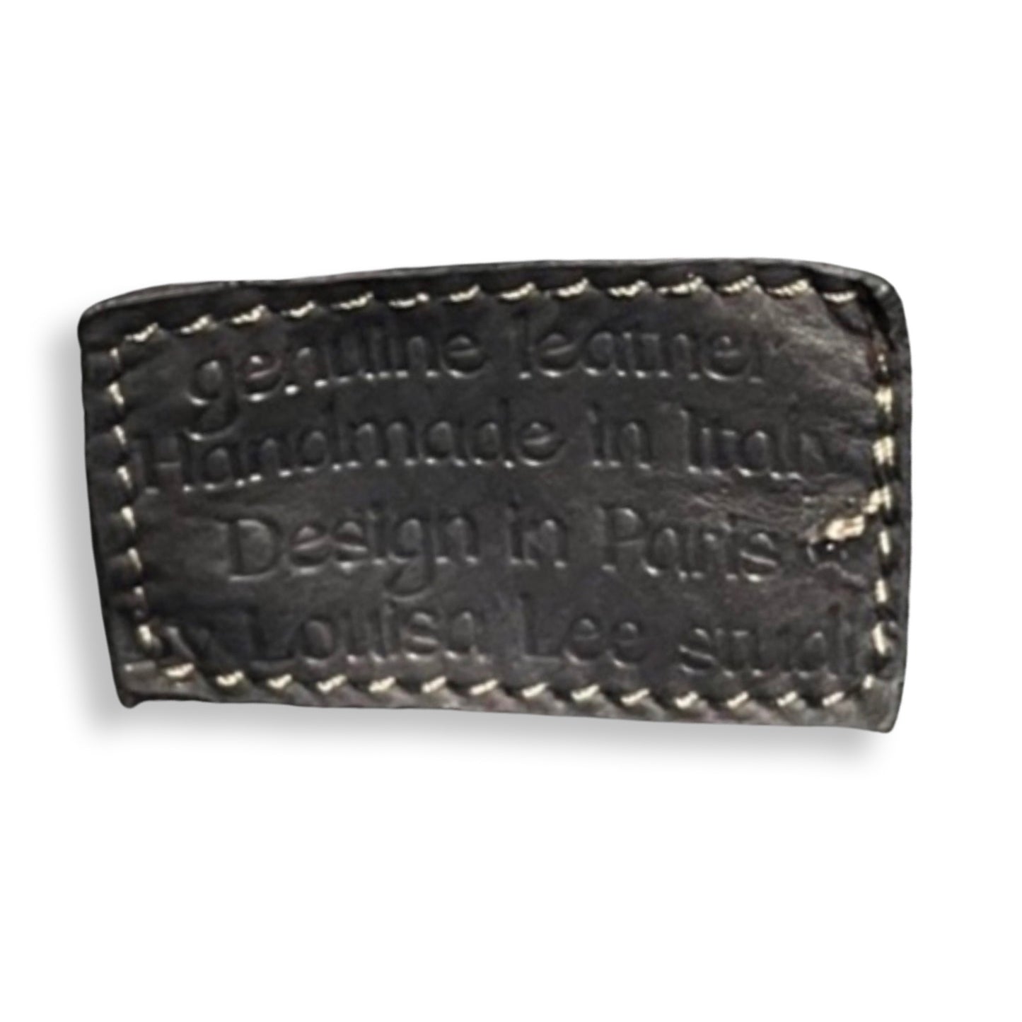 Black vintage style cowhide leather bag PIA