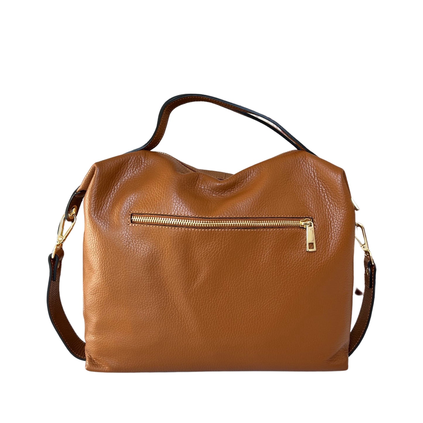 SARA KAMEL-HANDTASCHE AUS genarbtem Leder