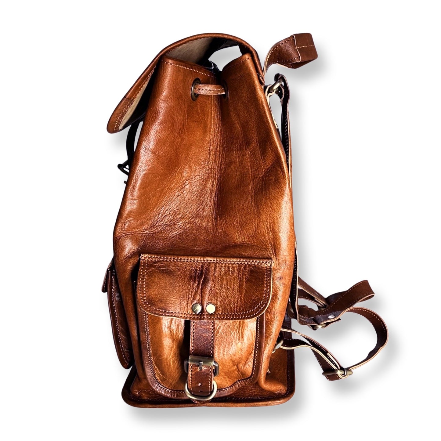 Jean Genuine Goat Leather Vintage Style Backpack
