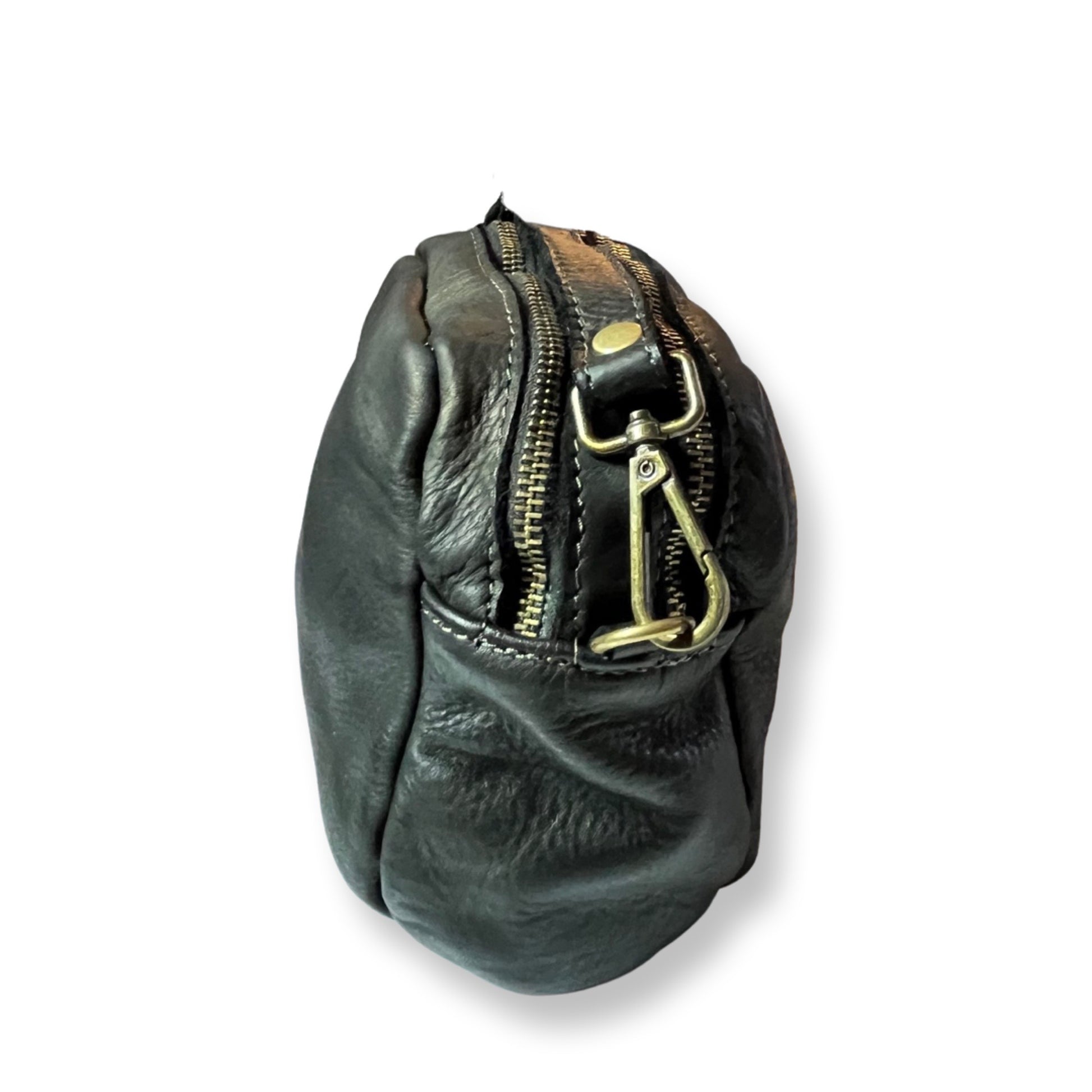 Sac en cuir Peter 24 cm Noir - Louisa Lee