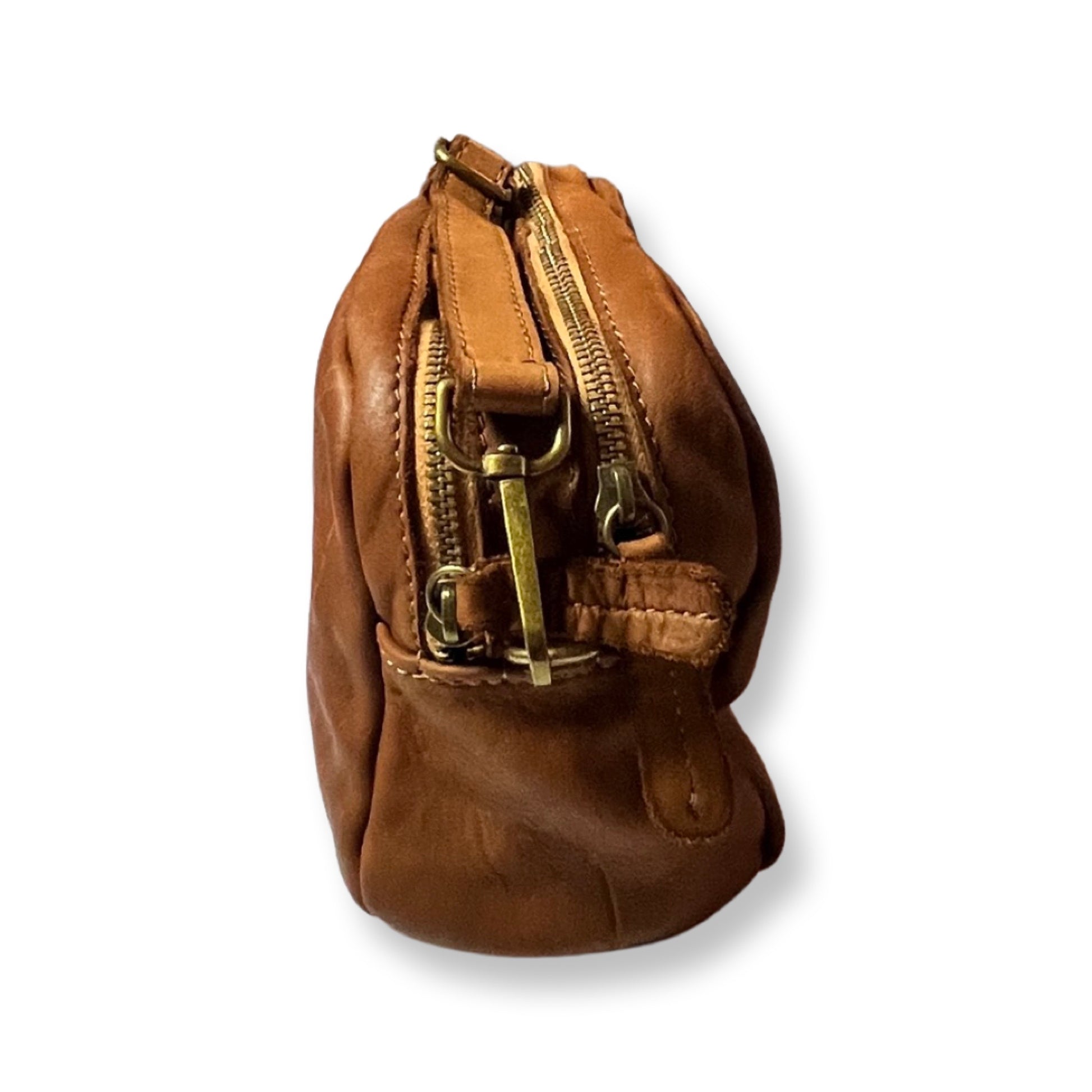Sac en cuir Peter 24 cm Cognac - Louisa Lee