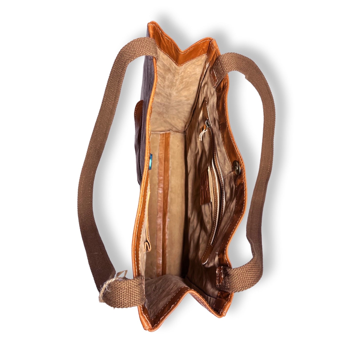 KRISHNA genuine goat leather shopping bag