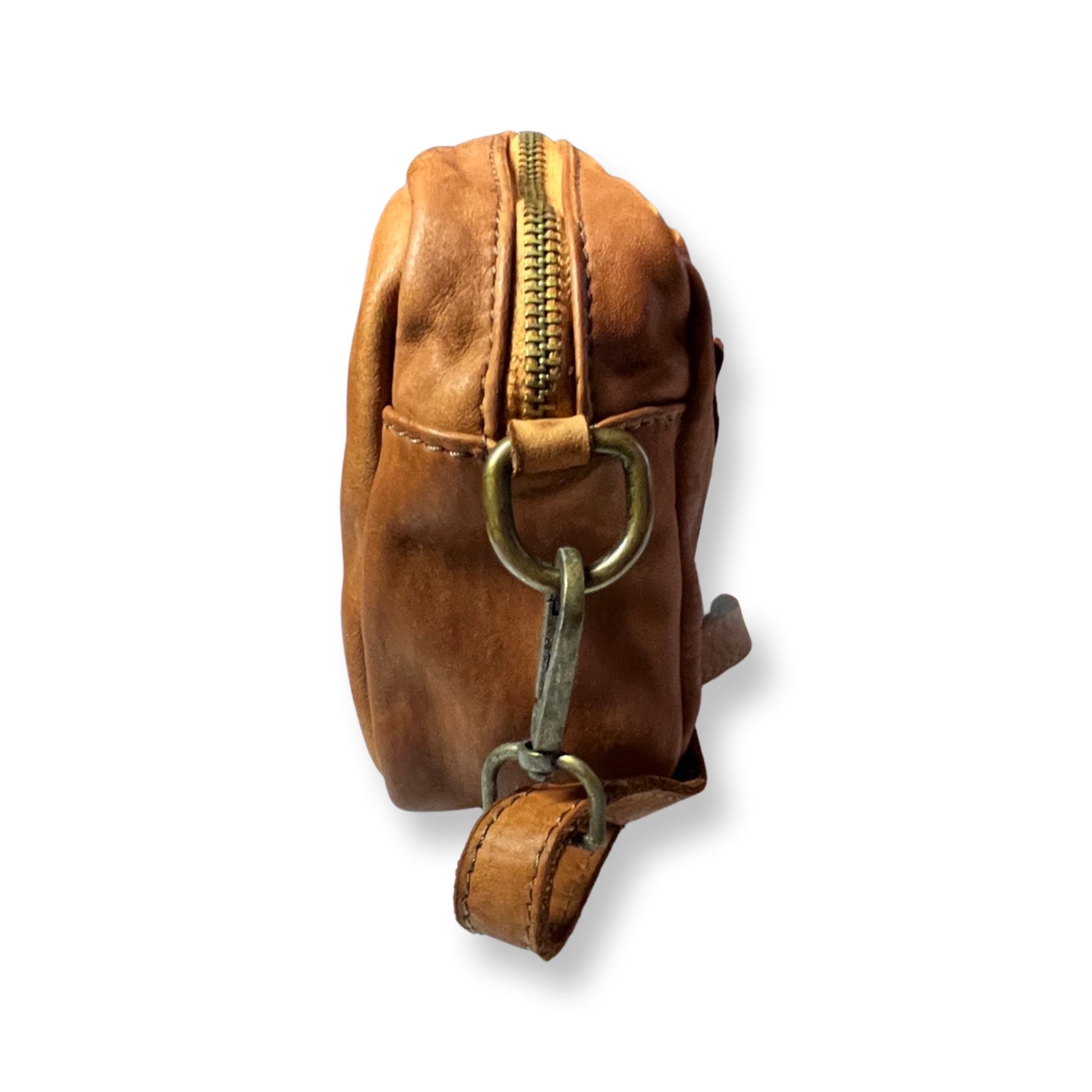 Sac en cuir Sixties 24 cm Cognac - Louisa Lee