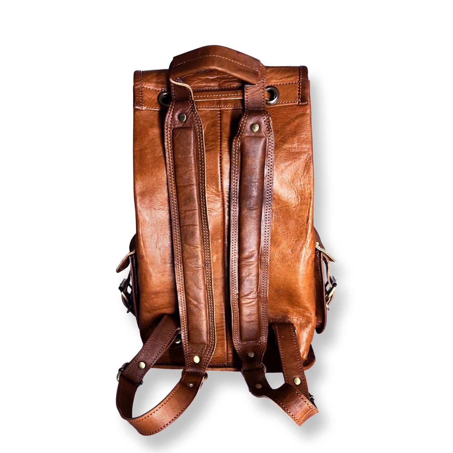 Jean Genuine Goat Leather Vintage Style Backpack