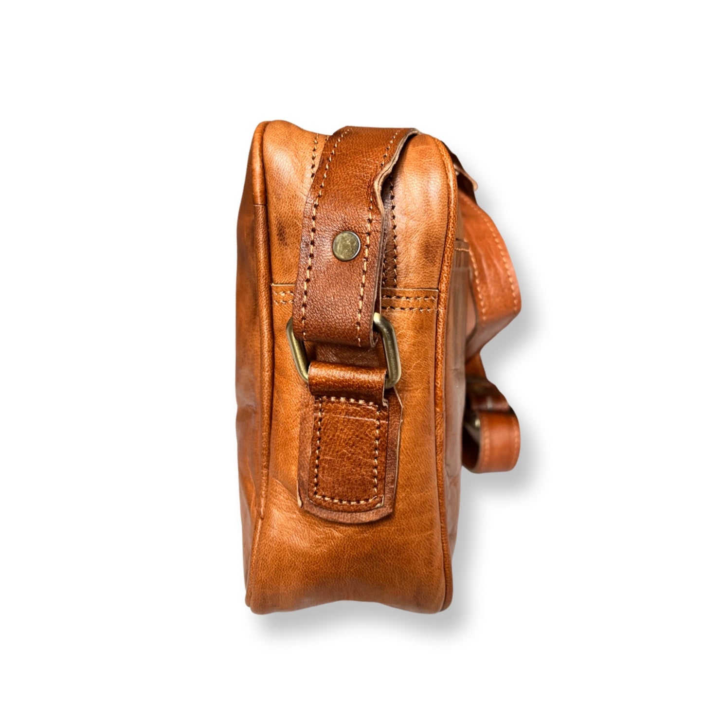 Sac bandoulière cuir minimaliste 23 cm Naturel - Louisa Lee