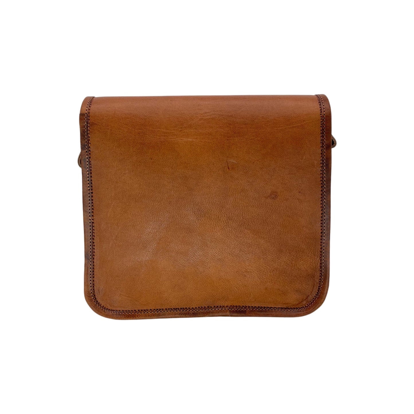 ASHA cognac color goatskin shoulder bag