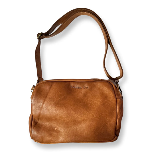 Sac en cuir Peter 24 cm Cognac - Louisa Lee
