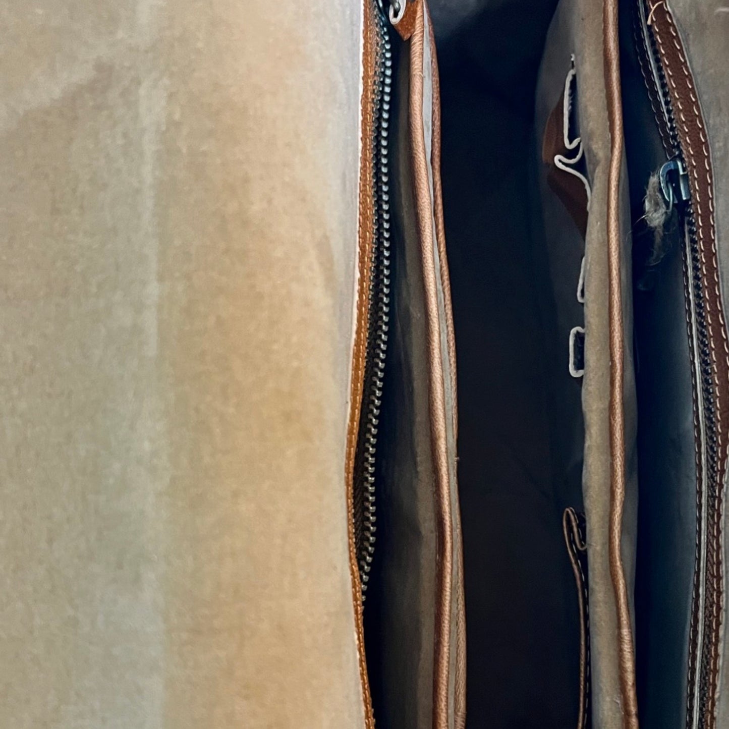 Cartable en cuir 38 cm effet Vintage - Louisa Lee