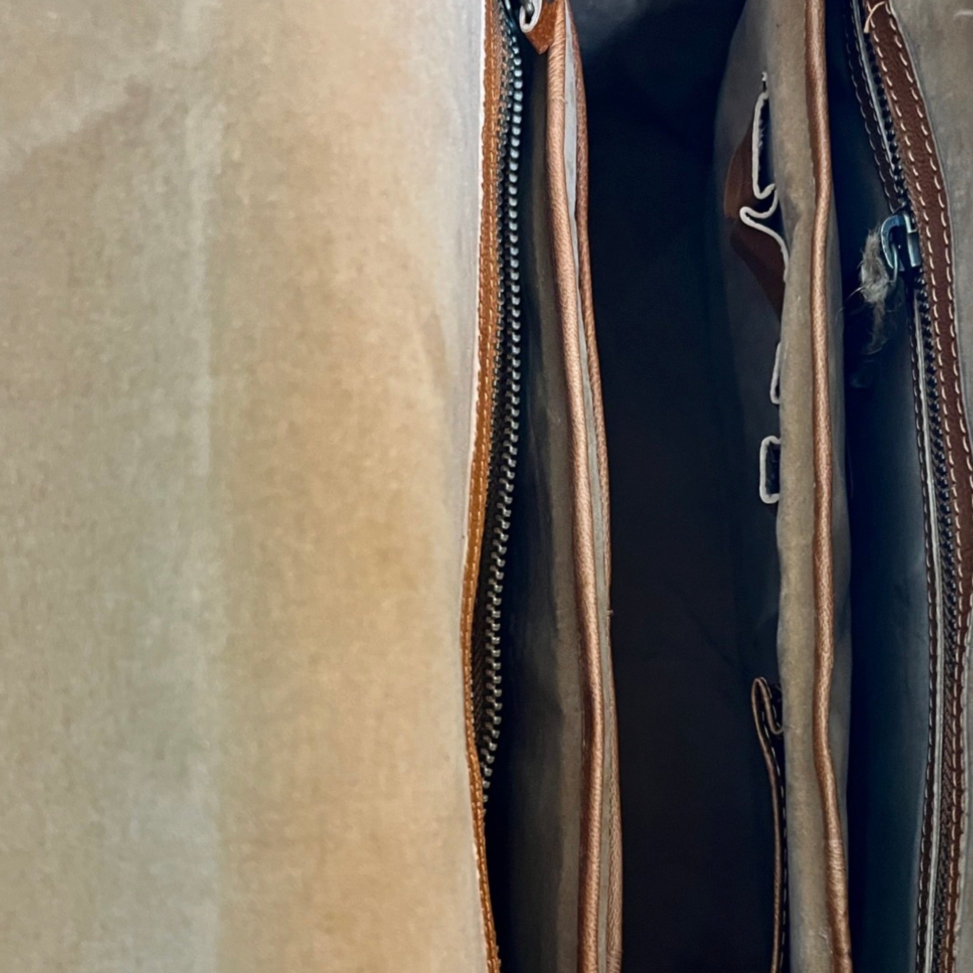 Cartable en cuir 38 cm effet Vintage - Louisa Lee