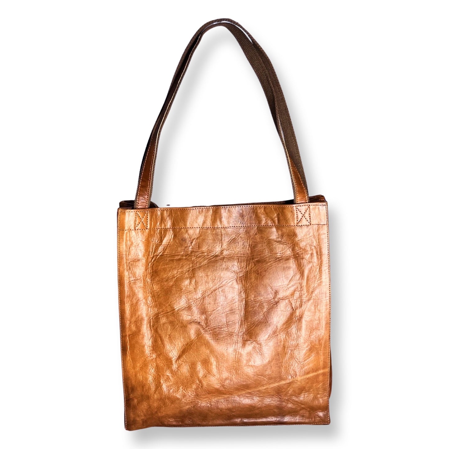 KRISHNA genuine goat leather shopping bag