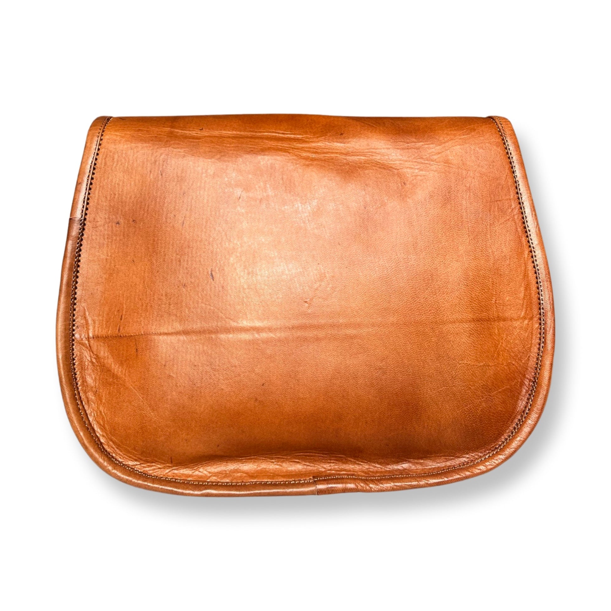 Sac bandoulière en cuir 23 cm Cognac - Louisa Lee