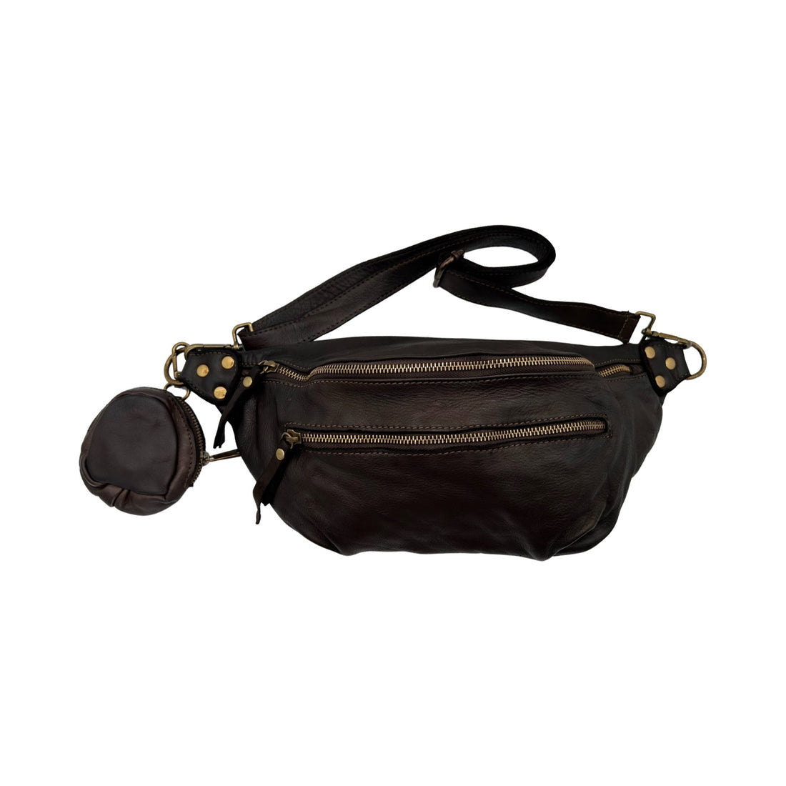 SAC BANANE CUIR WASHED GIULIA