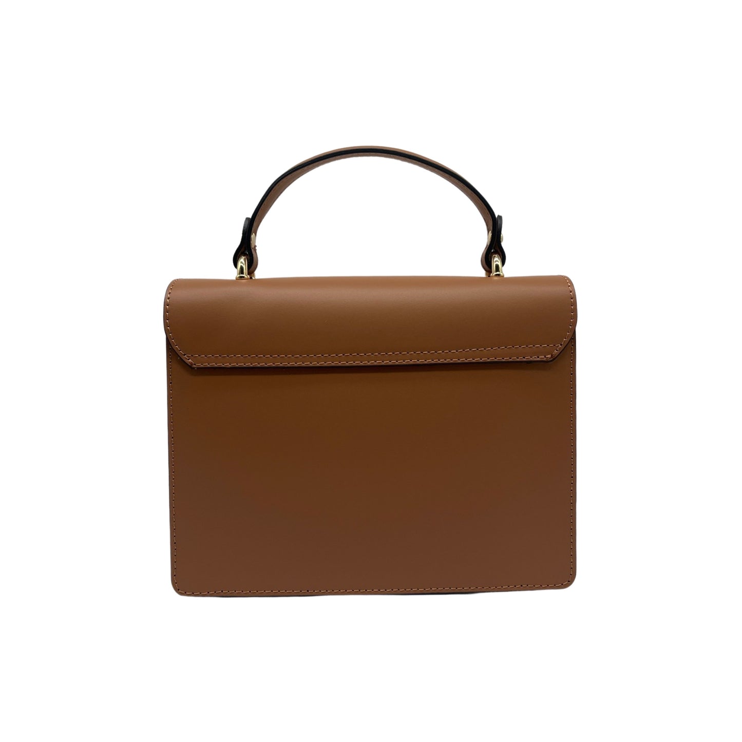 DELIA CAMEL SMOOTH COWLIGHT LEATHER HANDLE BAG