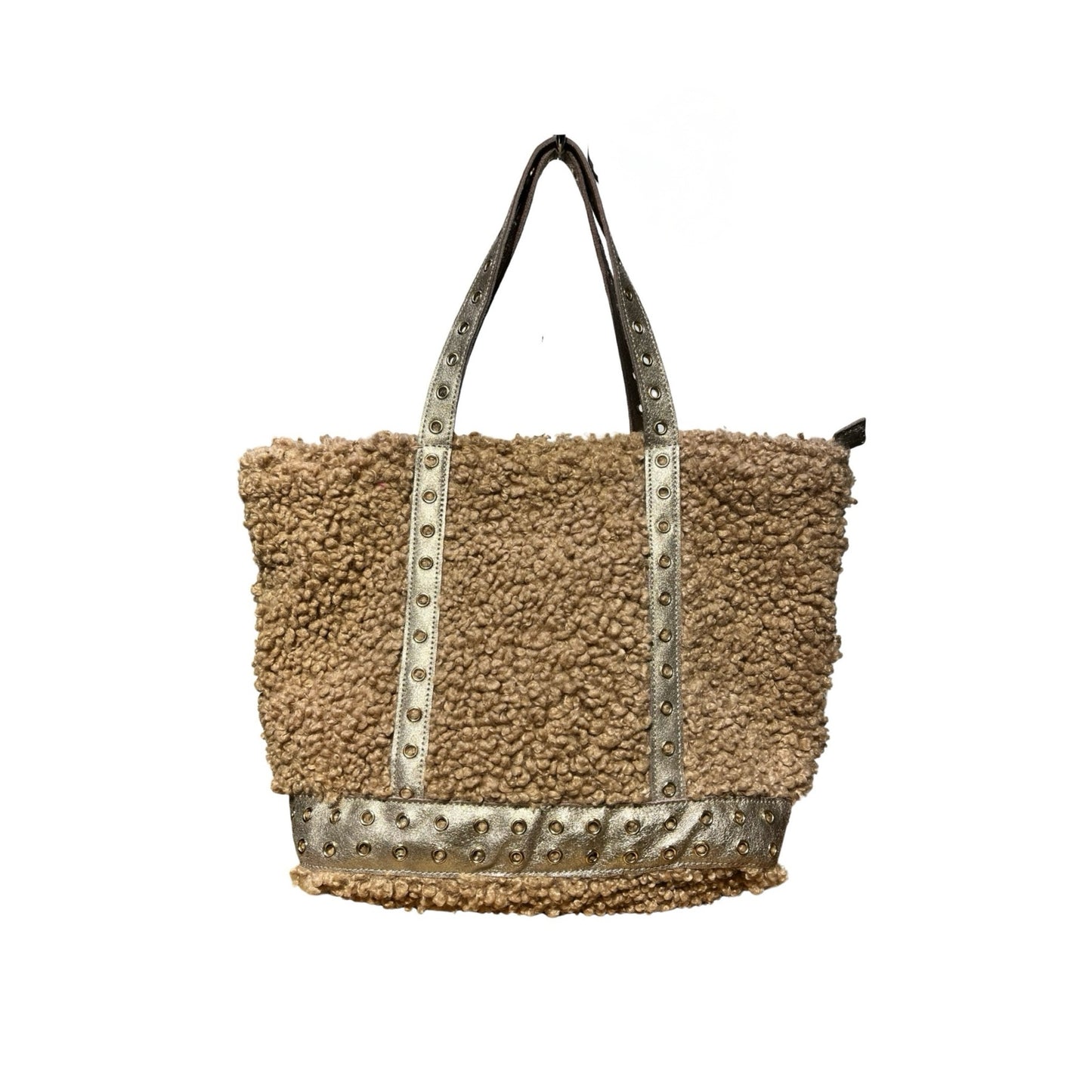 SAC SHOPPING TEXLILE GARNI CUIR