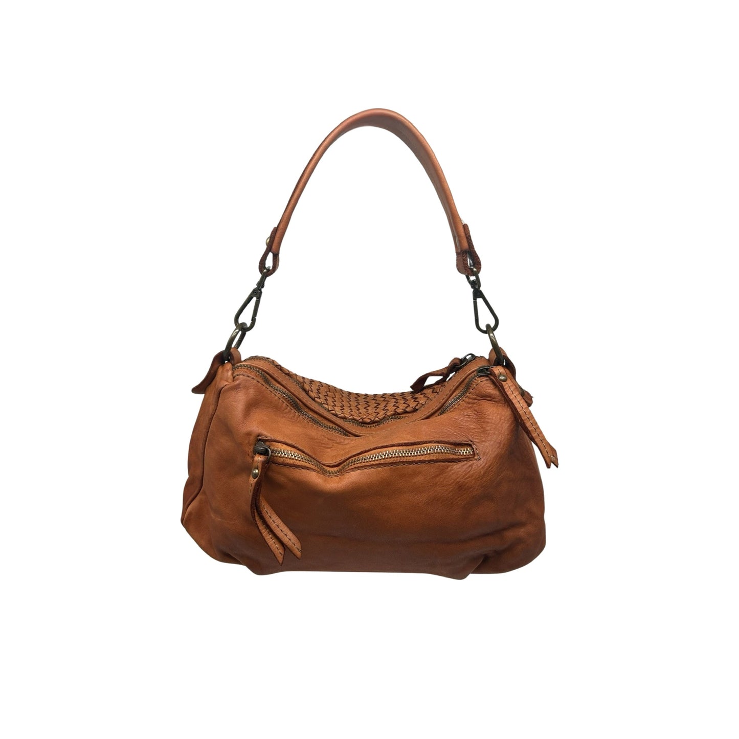 SAC EPAULE CUIR WASHED VINTAGE TERESA