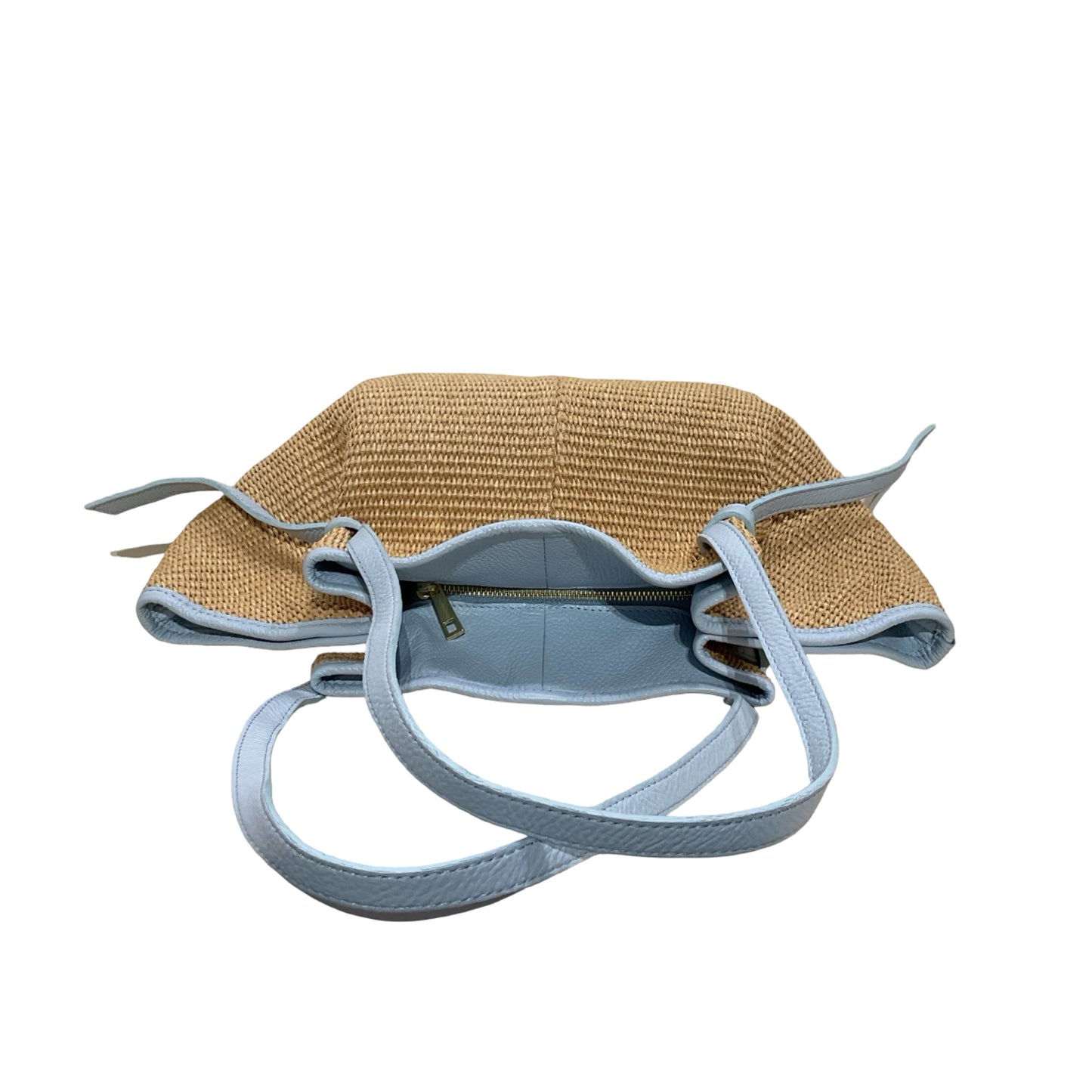 Sac Cuir Raphia Medium Shopping