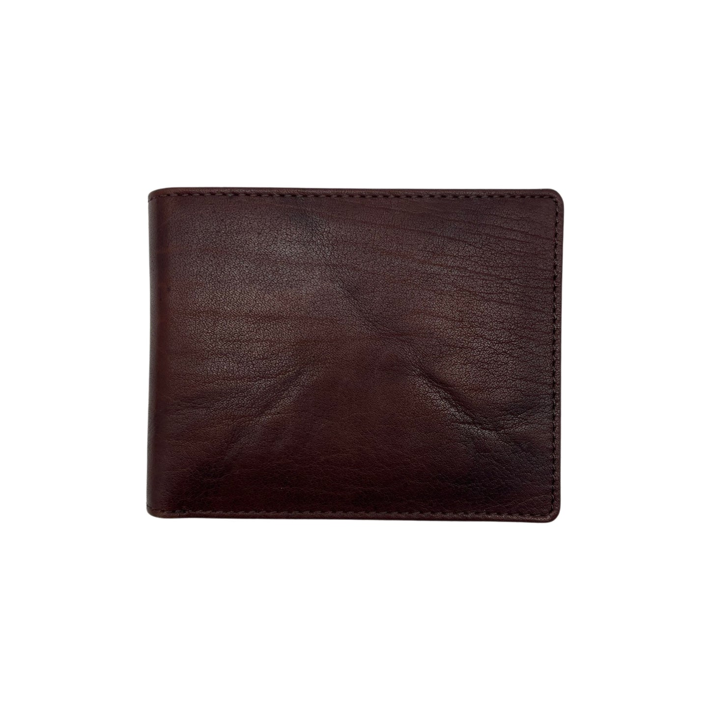 PORTE FEUILLE CUIR SAUVAGE SIMON MARRON