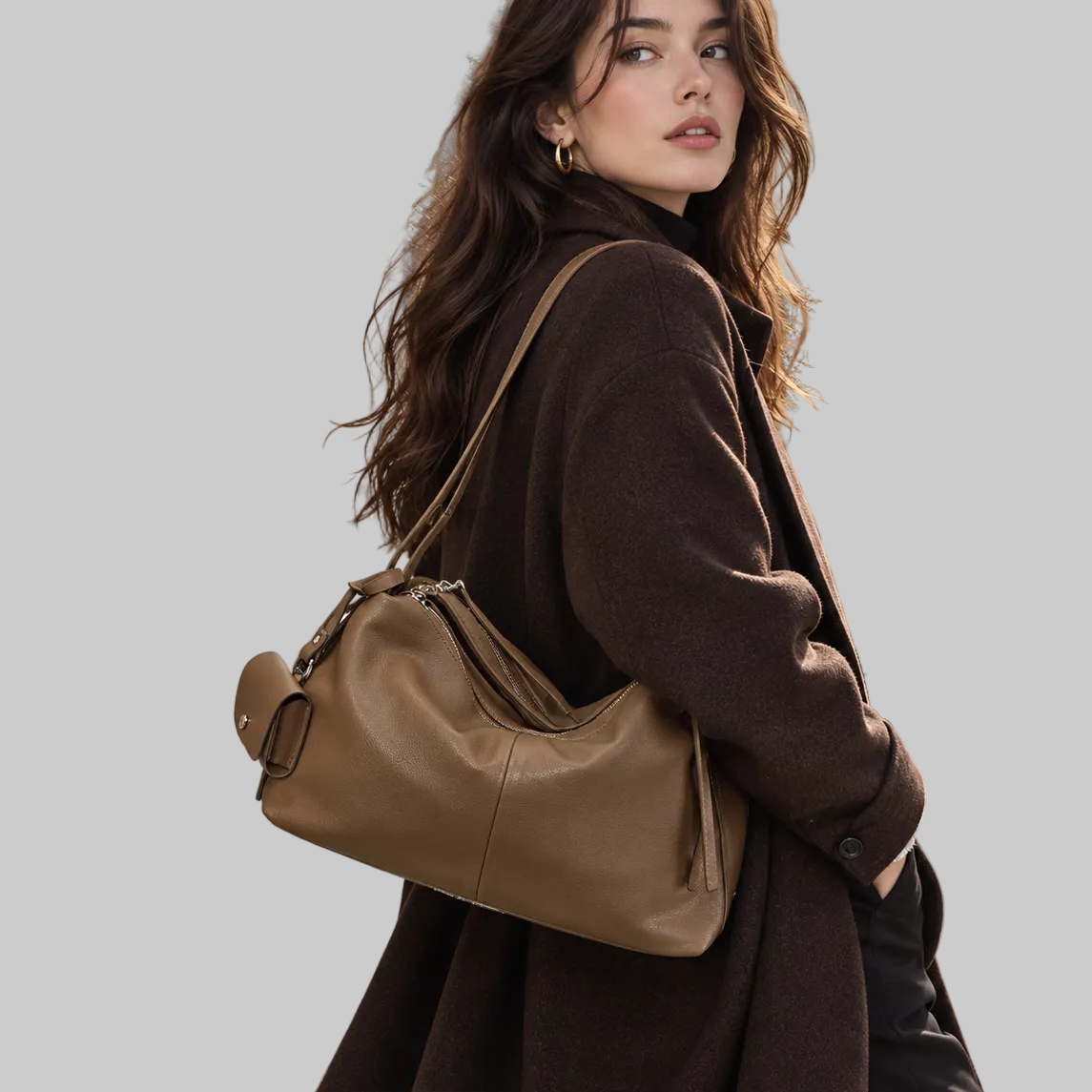 Sac porté épaule en cuir souple Solene