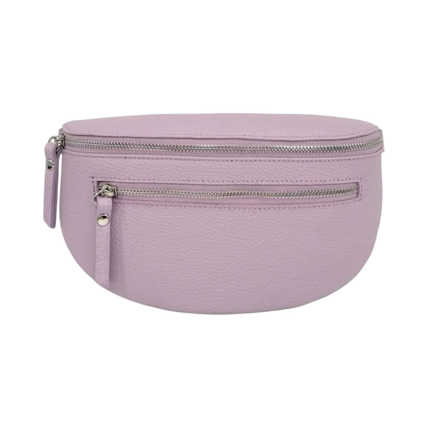Sac Banane 2 Fermetures en Cuir Grainé 30cm