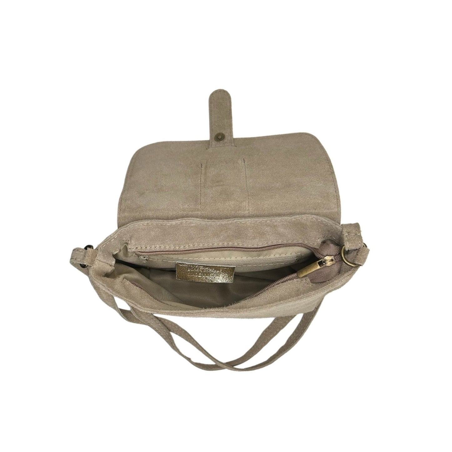 SAC BANDOULIERE CUIR SUEDE ROMANE