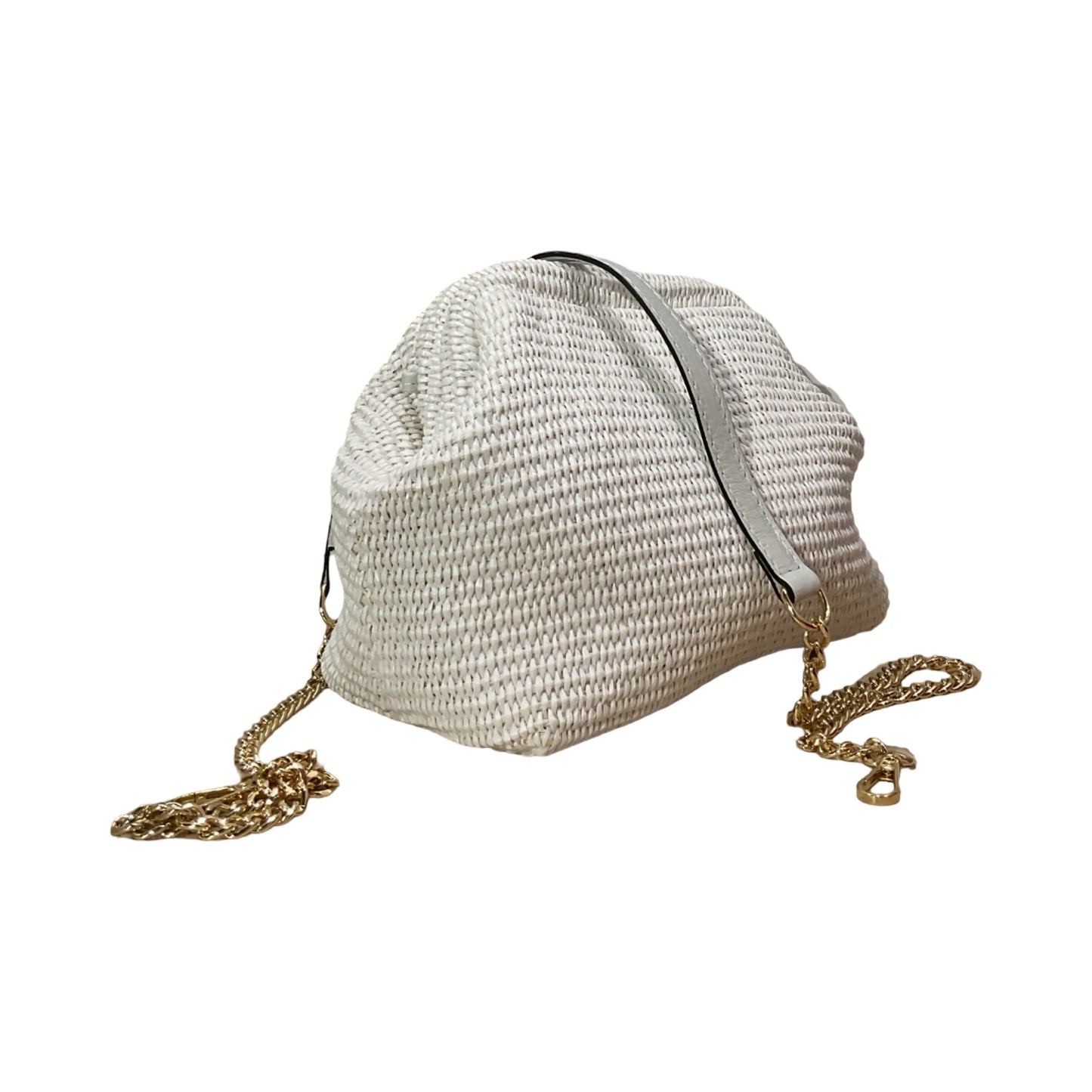 SAC CUIR RAPHIA FERMOIR LAURE