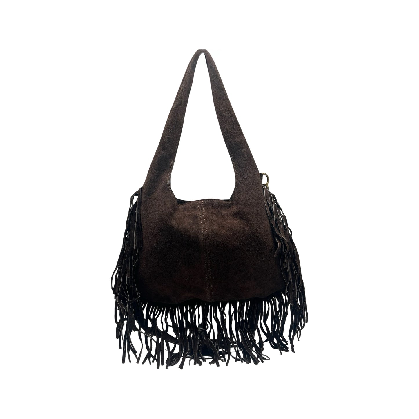 SAC CUIR SUEDE FRANGE PAULEA