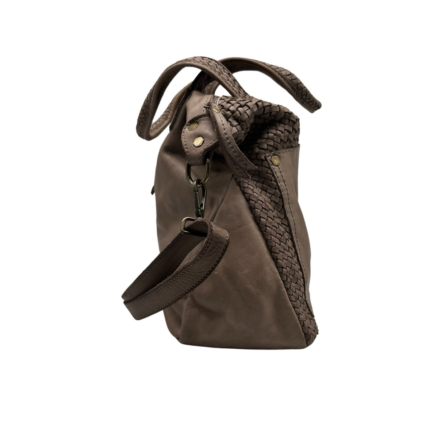 GRAND SAC EPAULE 2 POCHE CUIR WASHED  TAMARA