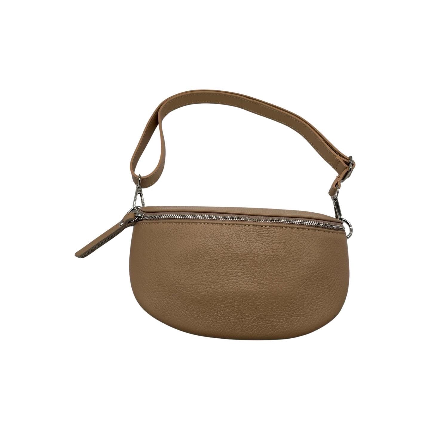 SAC BANANE LINA CUIR GRAINE 25CM