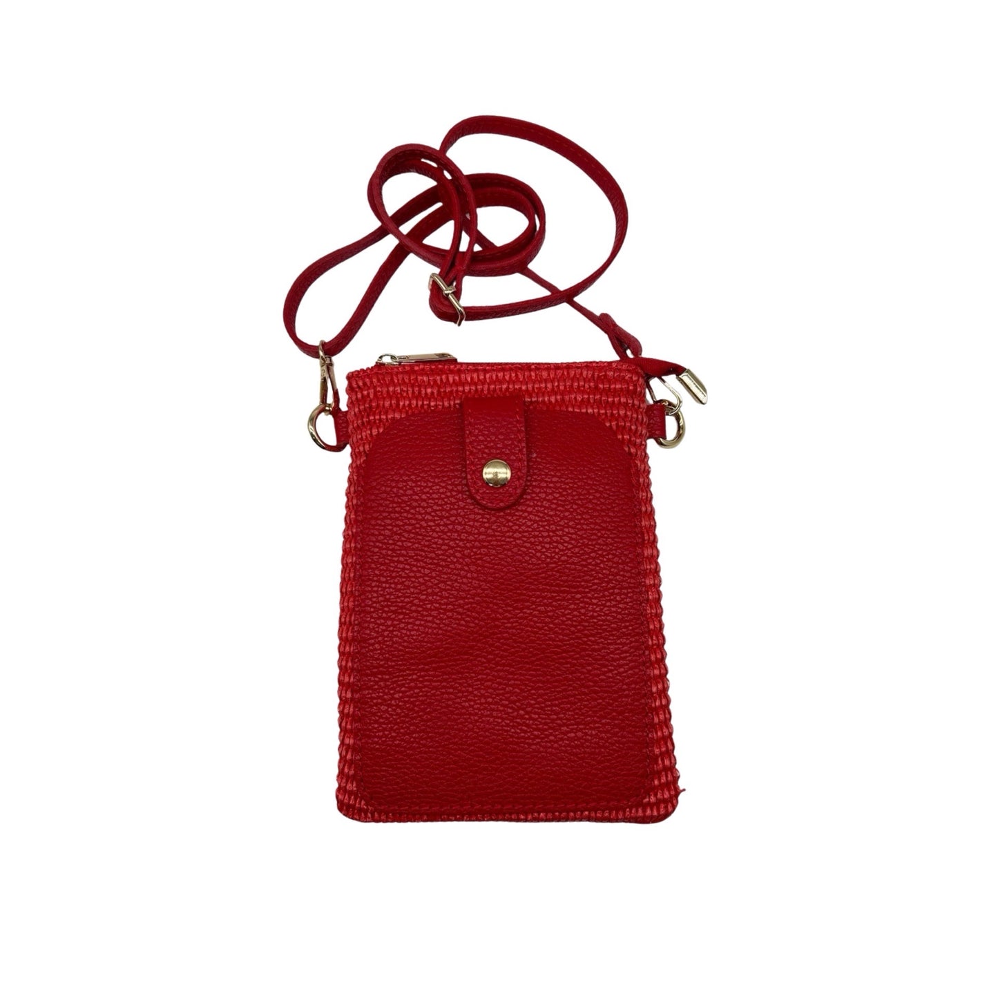 SAC TELEPHONE CUIR GRAINE ALINA TRESSE