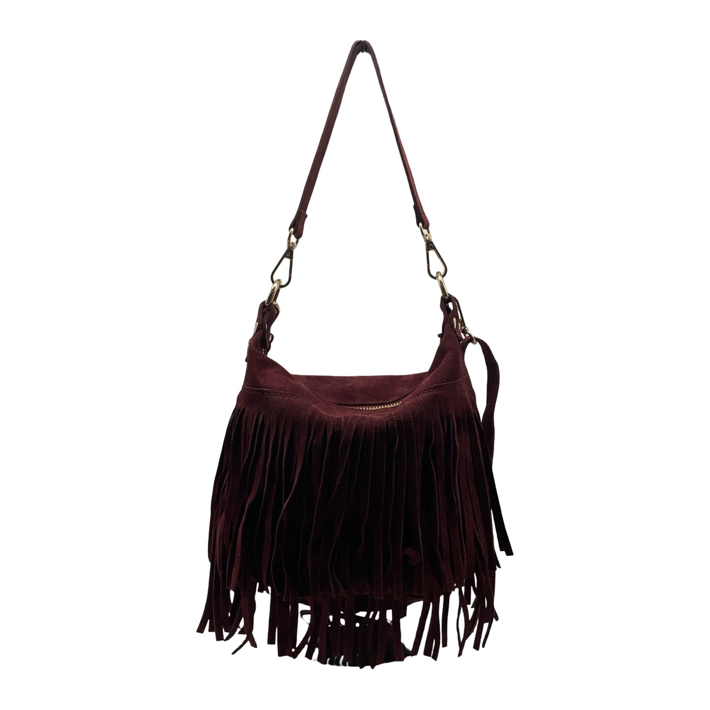 SAC CUIR SUEDE FRANGE CHANTALE