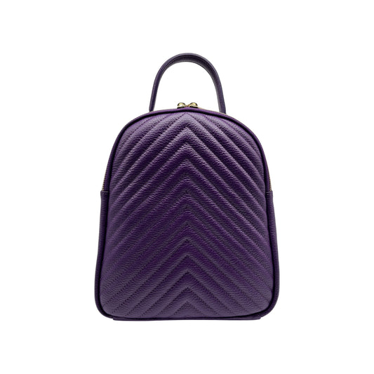 VALERIE LILA RUCKSACK AUS genarbtem Leder