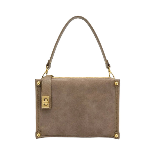 Petit Sac Carré en Cuir Suède Louise