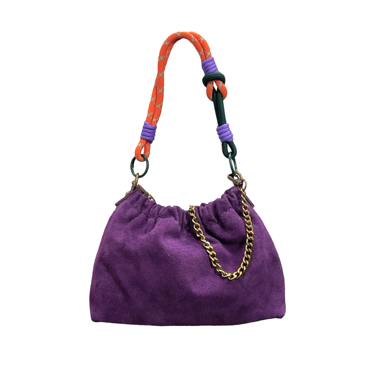 Sac cuir suéde cordon Plissa S