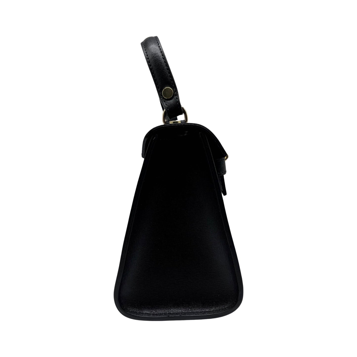 SAFIANO JACQUELINE BLACK LEATHER HANDLE BAG